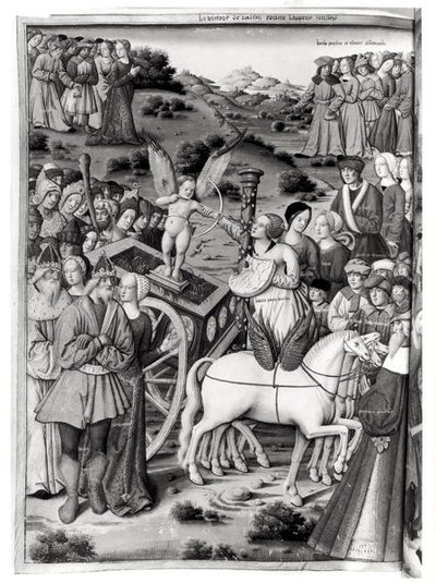 The Triumph of Love, from Les Triomphes by Petrarch (1304-74) 1503 by French School